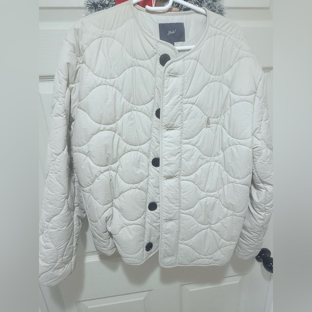 Women's White Quilted Jacket